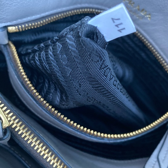 🚫SOLD🚫Authentic Prada Grey Leather Tote - Picture 14 of 16